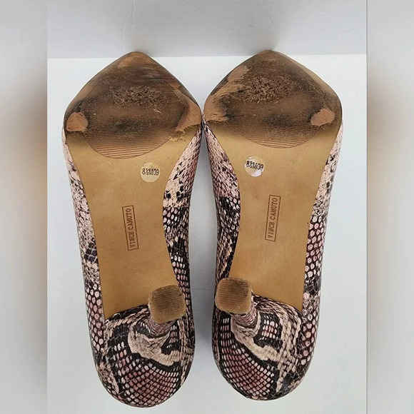 Vince Camuto Women Pointed Toe Slip On Snake Embossed Leather High Heels, sz 8.5 - Picture 11 of 16